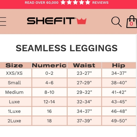 Shefit Boss Leggings Seamless Red High Rise Size Small Style 140003 NWT - Picture 11 of 11